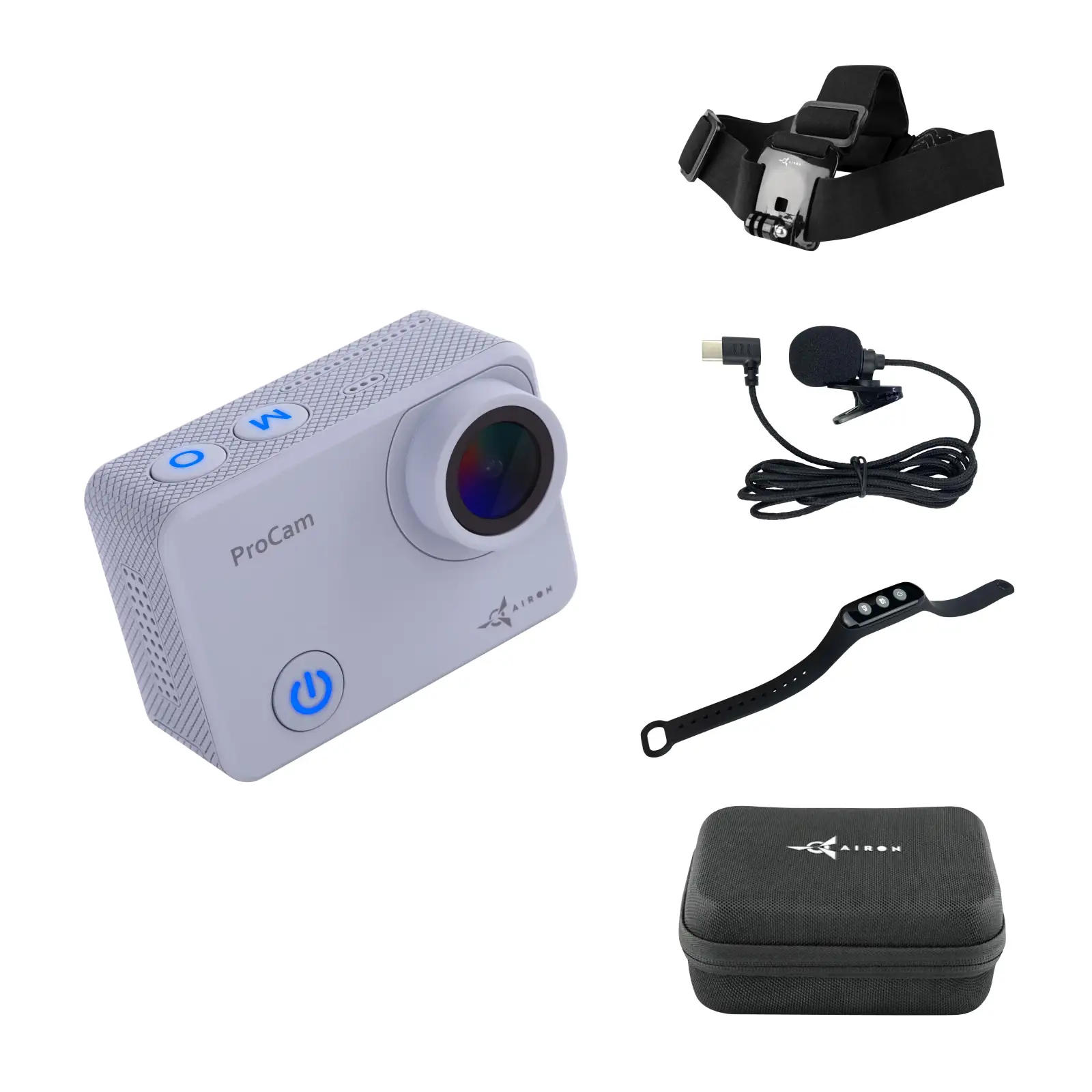 Набор блогера 8 в 1: экшн-камера AIRON ProCam 7 Touch с аксессуарами для съемки от первого лица UA