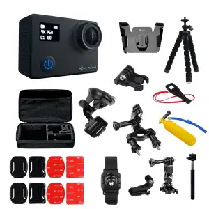 Набор блогера 30 в 1: экшн-камера AIRON ProCam 8 Black с аксессуарами UA