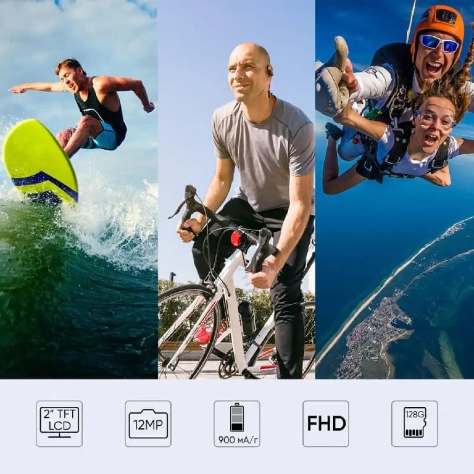 Набір для зйомки 30 в 1: екшн-камера AIRON Simple Full HD з аксесуарами UA