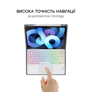Беспроводная Bluetooth клавиатура AIRON Easy Tap 2 с тачпадом и LED для Smart TV та планшета UA