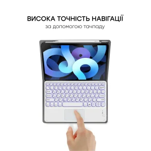 Бездротова Bluetooth клавіатура з тачпадом AIRON Easy Tap для Smart TV та планшета із силіконовою накладкою на клавіші UA