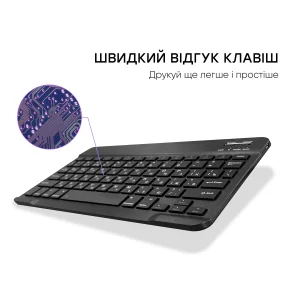 Беспроводная Bluetooth клавиатура AIRON Easy Tap для Smart TV и планшета с силиконовой накладкой на клавиши UA