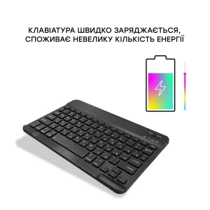 Беспроводная Bluetooth клавиатура AIRON Easy Tap для Smart TV и планшета с силиконовой накладкой на клавиши UA