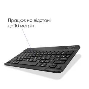 Беспроводная Bluetooth клавиатура AIRON Easy Tap для Smart TV и планшета с силиконовой накладкой на клавиши UA