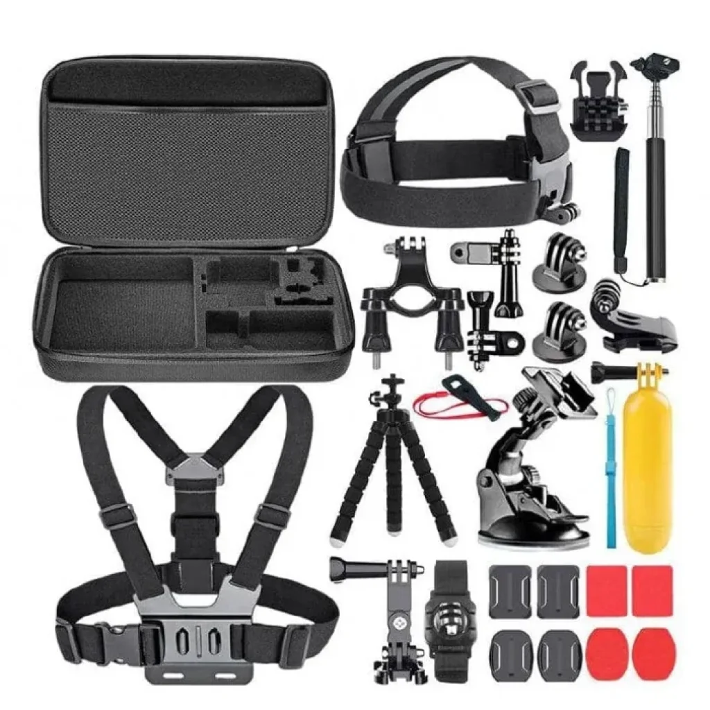Набір аксесуарів 25 в 1 у кейсі ACK-2 для екшн-камер GoPro, AIRON, SONY, ACME, Xiaomi, SJCam, EKEN, ThiEYE UA