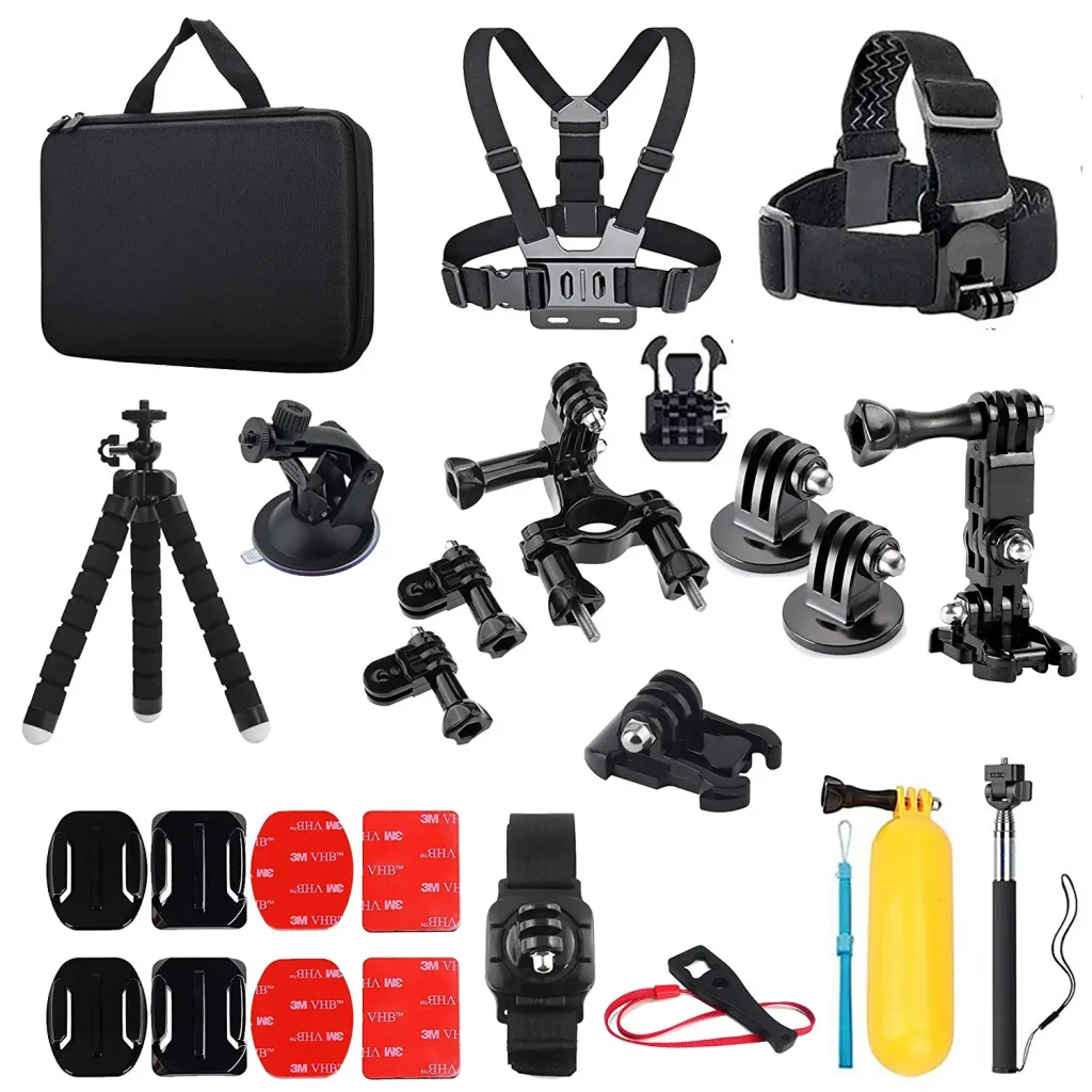 Набір аксесуарів 25 в 1 у кейсі ACK-2 для екшн-камер GoPro, AIRON, SONY, ACME, Xiaomi, SJCam, EKEN, ThiEYE UA