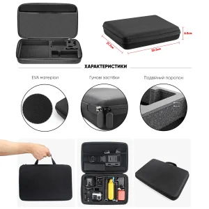 Набір аксесуарів 50 в 1 у кейсі ACK-40 для екшн-камер GoPro, AIRON, SONY, ACME, Xiaomi, SJCam, EKEN, ThiEYE UA
