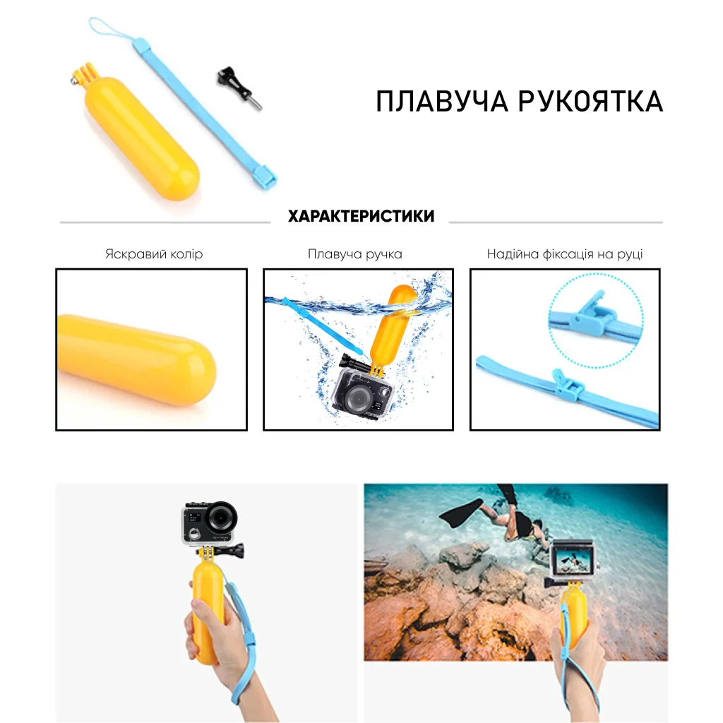 Набір аксесуарів 50 в 1 у кейсі ACK-40 для екшн-камер GoPro, AIRON, SONY, ACME, Xiaomi, SJCam, EKEN, ThiEYE UA