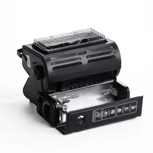 Обігрівач-плита туристична газова HP-DS3-8 1300 Вт чорна газова плита настільна Yiwu
