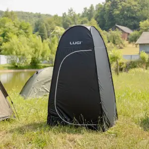 Намет душ-туалет для кемпінгу автомат 120×120×190 (см) LU-015DB Чорний Lugi