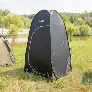 Намет душ-туалет для кемпінгу автомат 120×120×190 (см) LU-015DB Чорний Lugi