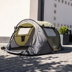 Намет туристичний 245×145×100 (см) кемпінговий для риболовлі 2 х місний Зелений LU-030GR Lugi