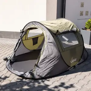 Намет туристичний 245×145×100 (см) кемпінговий для риболовлі 2 х місний Зелений LU-030GR Lugi