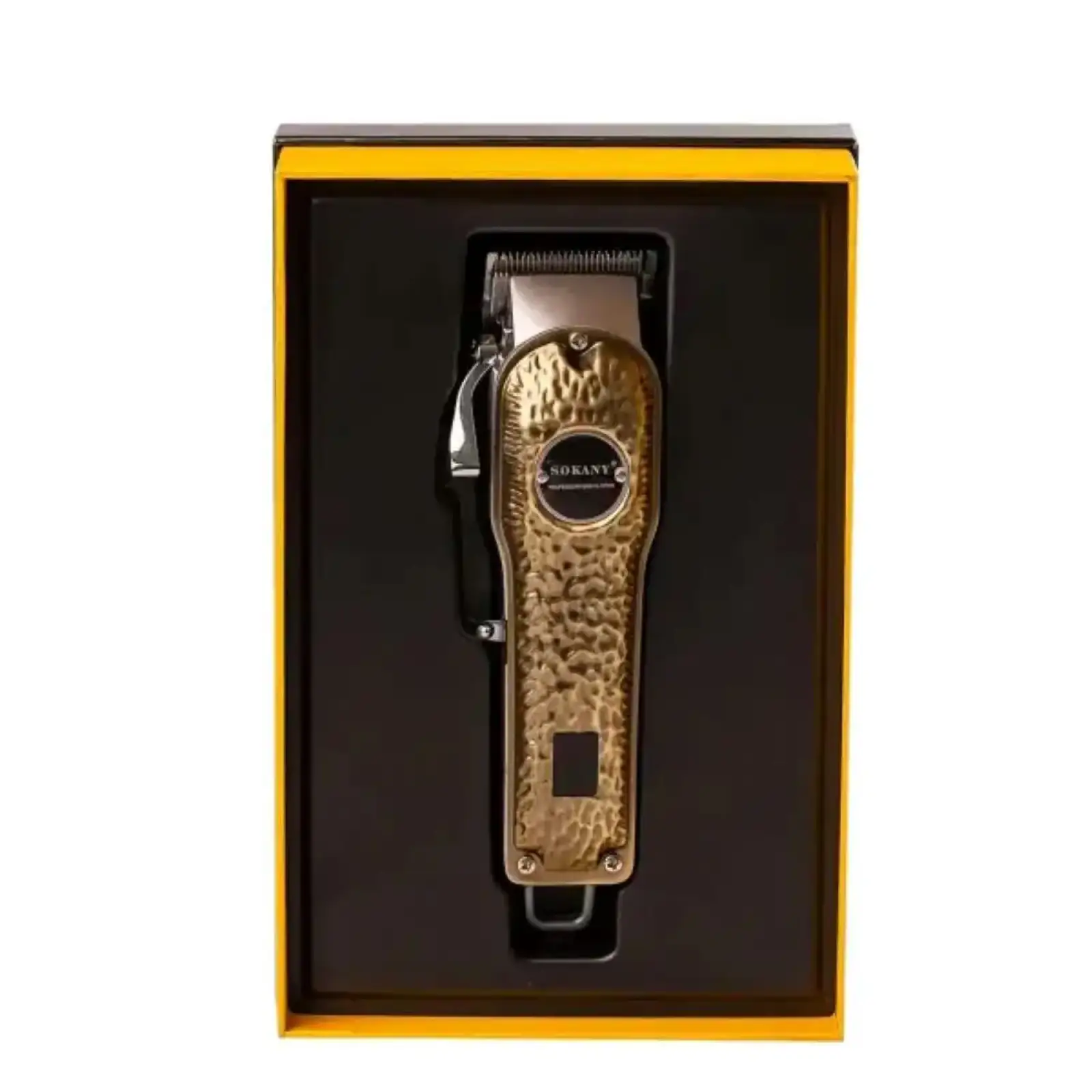 Машинка для стрижки Sokany акумуляторна з 4 насадками та USB золото SK-LF-9976 (SKLF9976GL) UA