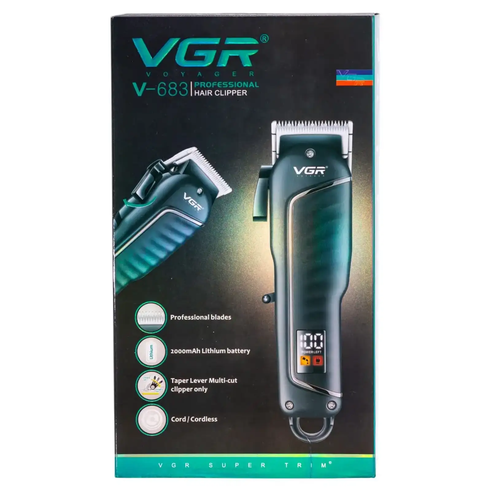 Машинка для стрижки LED профессиональная с насадками VGR HP-V-683 UA