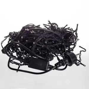 Вулична гірлянда бахрома 12 м 200 led чорний провід Мультиколір 12MBML Garlando UA