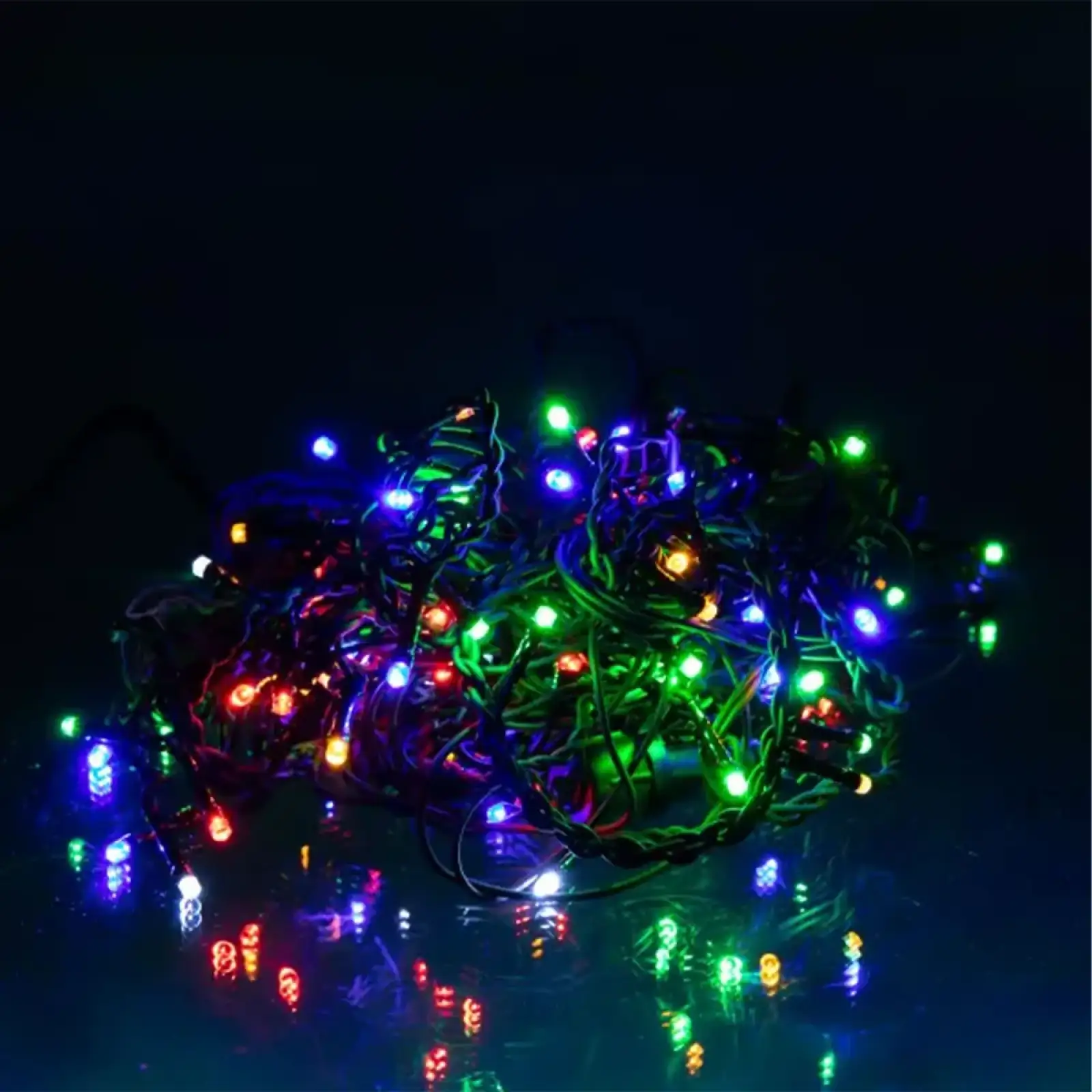 Новорічна гірлянда вулична Бахрома 6 м 105 LED чорний провід Мультиколор 6МBML Garlando UA