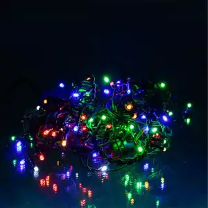 Новорічна гірлянда вулична Бахрома 6 м 105 LED чорний провід Мультиколор 6МBML Garlando UA