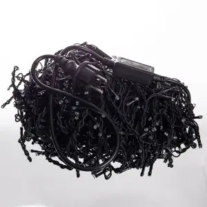 Новорічна гірлянда вулична Бахрома 36 м 600 LED чорний провід Білий 36МBW Garlando UA