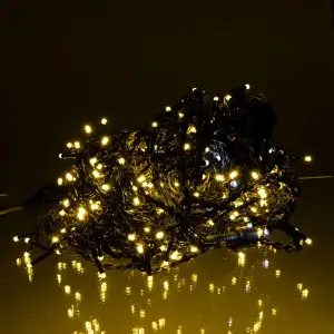 Новогодняя гирлянда уличная Бахрома 36 м 600 LED черный провод Желтый 36МBY Garlando UA