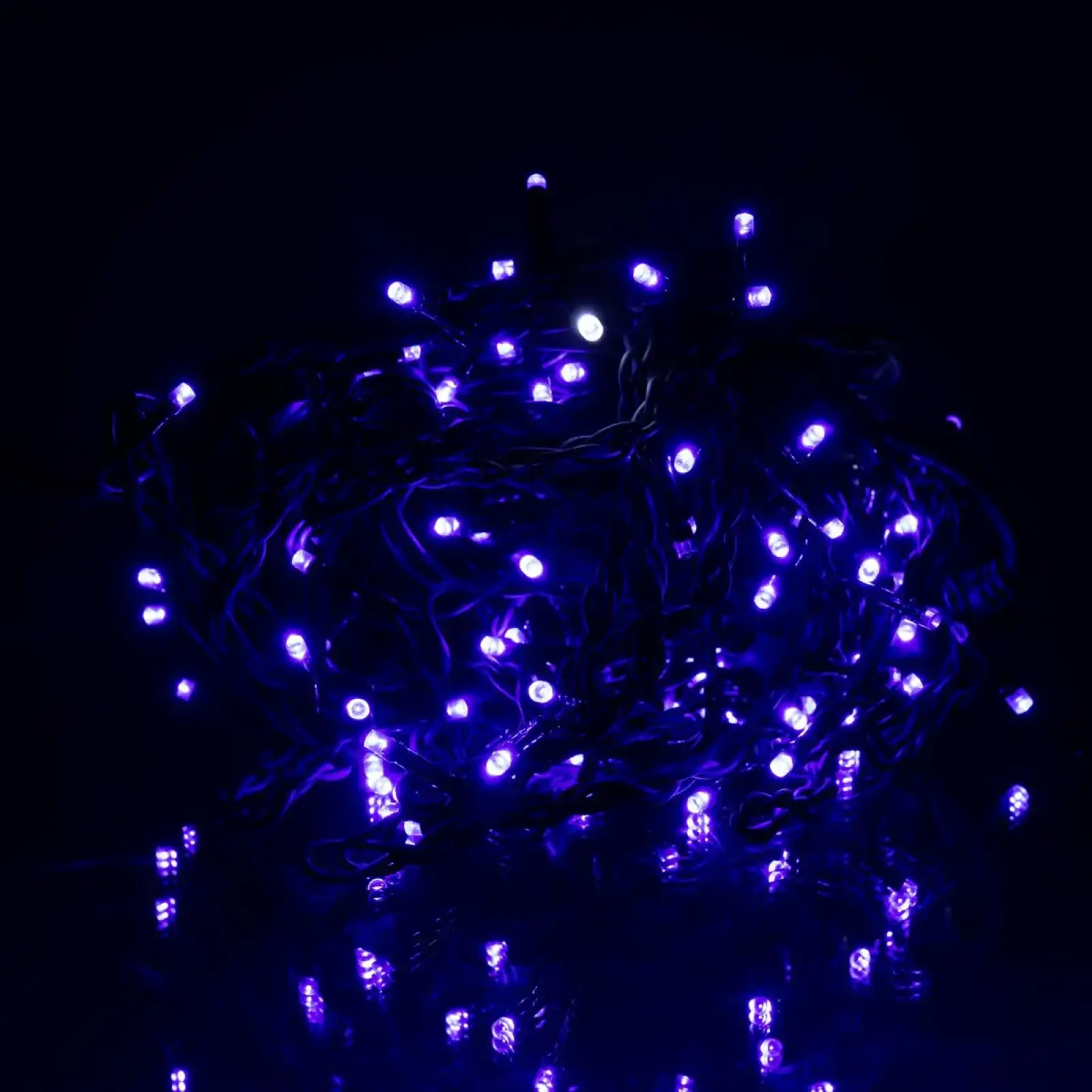 Новорічна гірлянда вулична Бахрома 6 м 105 LED чорний провід Синій 6МBBL Garlando UA