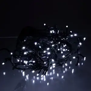 Новогодняя гирлянда уличная Бахрома 6 м 105 LED черный провод Белый 6МBW Garlando UA
