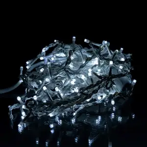 Новогодняя гирлянда уличная Бахрома 6 м 105 LED белый провод Белый 6МWW Garlando UA