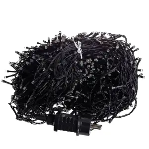 Гірлянда Різдвяна фея вулична 100 (м) 1000 LED чорний провід Білий CF1000L100MBW Garlando UA