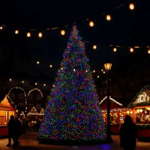 Гірлянда Різдвяна фея вулична 100 (м) 1000 LED чорний провід Мультиколір CF1000L100MBML Garlando UA