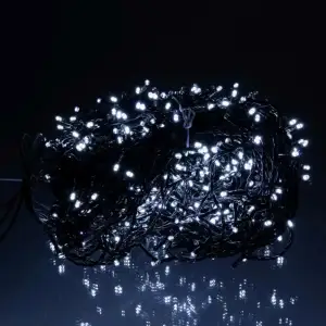Гірлянда Різдвяна фея вулична 100 (м) 1000 LED чорний провід Білий CF1000L100MBW Garlando UA