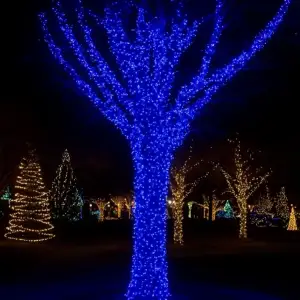 Гірлянда Різдвяна фея вулична 100 м 1000 LED білий провід Синій CF1000L100MWBL Garlando UA