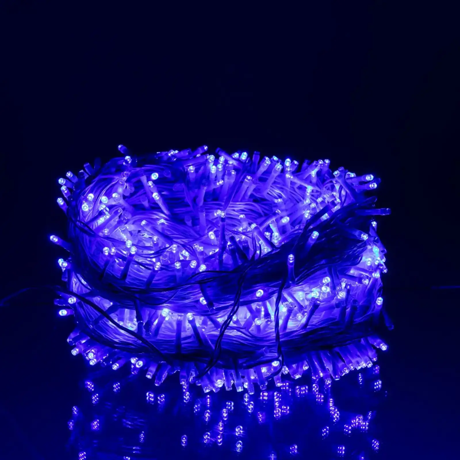 Гірлянда Різдвяна фея вулична 100 м 1000 LED білий провід Синій CF1000L100MWBL Garlando UA