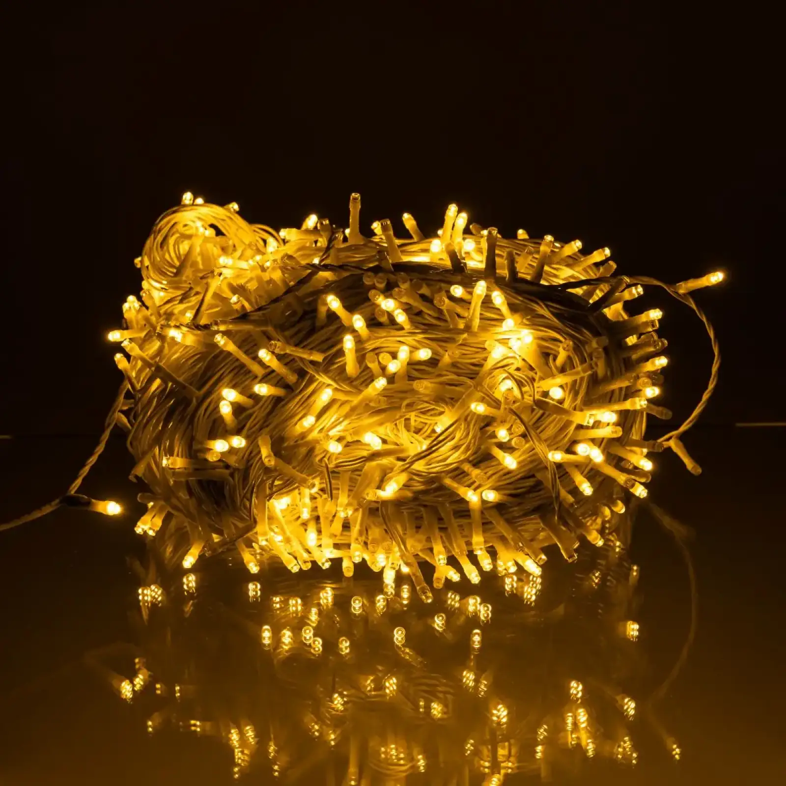 Гірлянда Різдвяна фея вулична 100 м 1000 LED білий провід Жовтий CF1000L100MWY Garlando UA