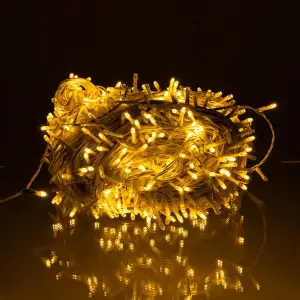 Гірлянда Різдвяна фея вулична 100 м 1000 LED білий провід Жовтий CF1000L100MWY Garlando UA