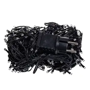 Гирлянда Нить уличная 30 (м) 300 LED черный провод Белый CF300L30MBW Garlando UA