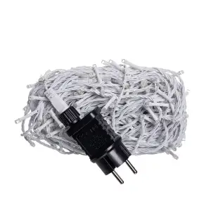 Гирлянда Нить уличная 30 м 300 LED белый провод Белый CF300L30MWW Garlando UA