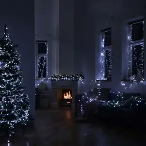Гірлянда Нитка вулична 30 м 300 LED білий провід Білий CF300L30MWW Garlando UA