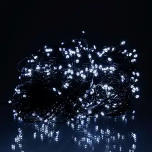 Гірлянда Різдвяна фея вулична 50 (м) 500 LED чорний провід Білий CF500L50MBW Garlando UA