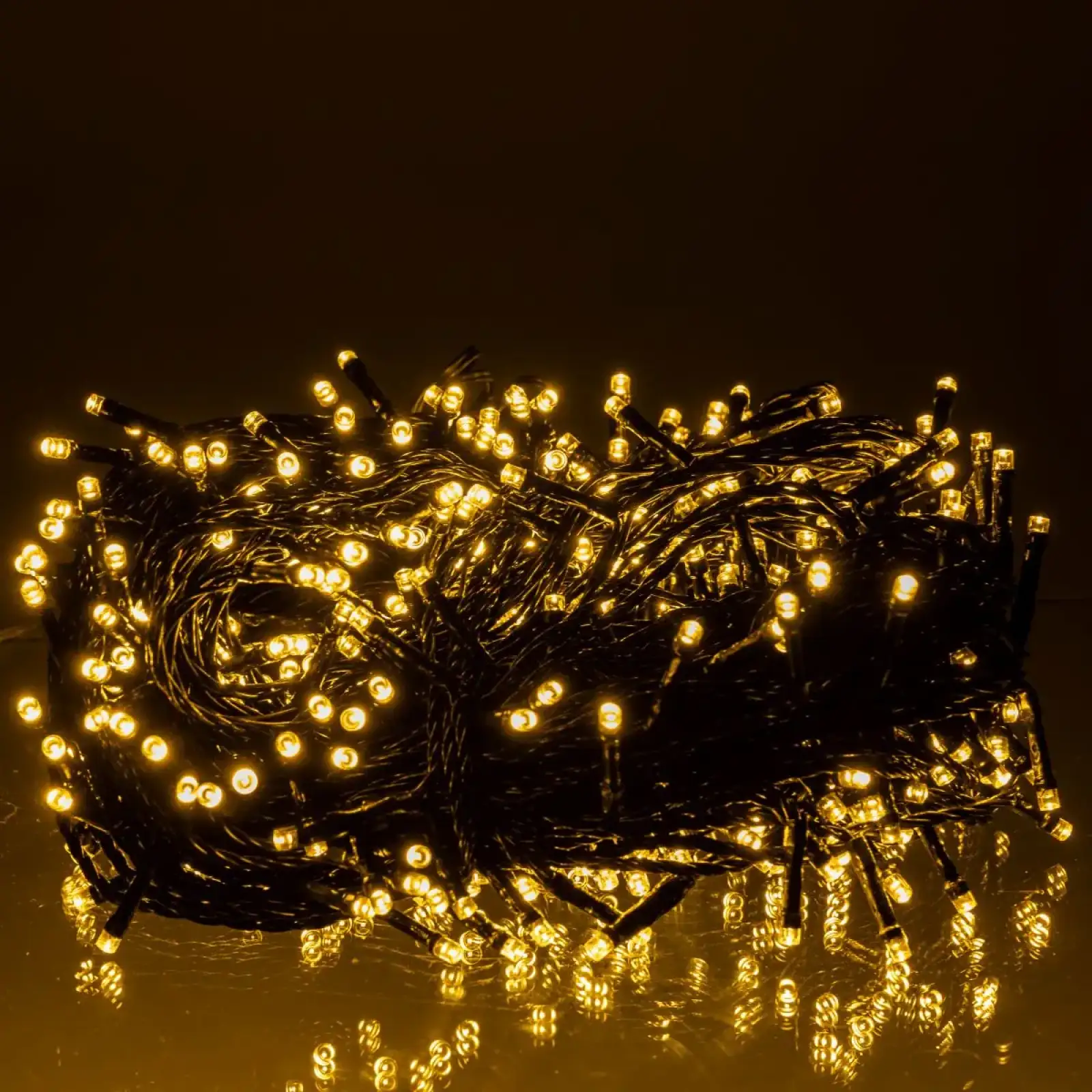 Гірлянда Різдвяна фея вулична 50 (м) 500 LED чорний провід Жовтий CF500L50MBY Garlando UA