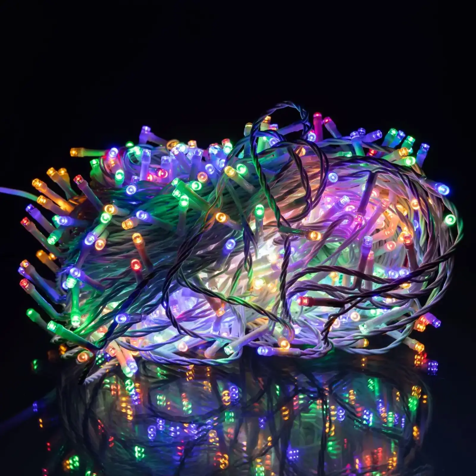 Гірлянда Різдвяна фея вулична 50 м 500 LED білий провід Мультиколір CF500L50MWML Garlando UA