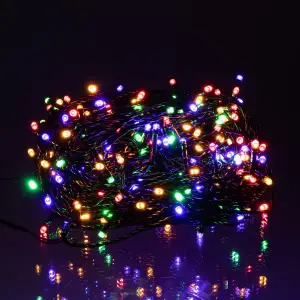 Гірлянда Нитка вулична 30 (м) 300 LED чорний провід Мультиколір CF300L30MBML Garlando UA