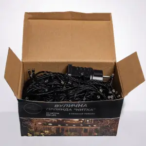 Гірлянда Нитка вулична 30 (м) 300 LED чорний провід Жовтий CF300L30MBY Garlando UA