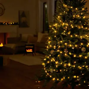 Гірлянда Різдвяна фея вулична 50 м 500 LED білий провід Жовтий CF500L50MWY Garlando UA