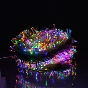 Гірлянда Різдвяна фея вулична 100 м 1000 LED білий провід Мультиколір CF1000L100MWML Garlando UA