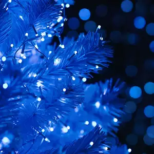 Гірлянда Різдвяна фея вулична 100 м 1000 LED білий провід Синій CF1000L100MWBL Garlando UA