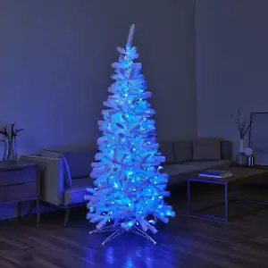 Гірлянда Різдвяна фея вулична 100 м 1000 LED білий провід Синій CF1000L100MWBL Garlando UA