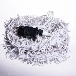 Гірлянда Різдвяна фея вулична 100 м 1000 LED білий провід Синій CF1000L100MWBL Garlando UA