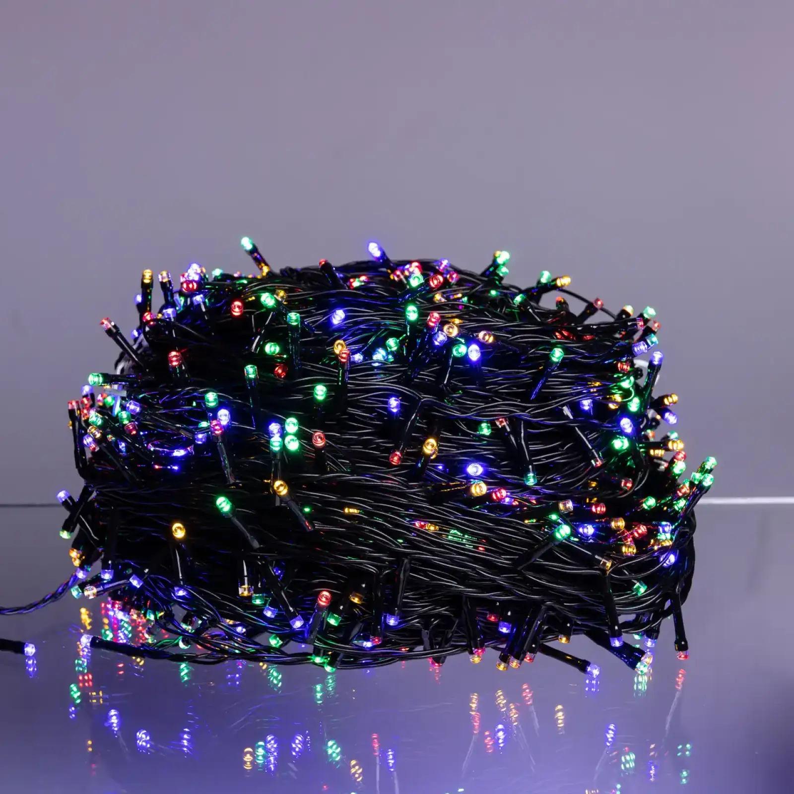 Гірлянда Різдвяна фея вулична 100 (м) 1000 LED чорний провід Мультиколір CF1000L100MBML Garlando UA