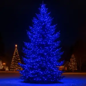 Гірлянда Різдвяна фея вулична 50 м 500 LED білий провід Синій CF500L50MWBL Garlando UA