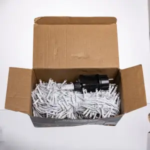 Гірлянда Різдвяна фея вулична 50 м 500 LED білий провід Синій CF500L50MWBL Garlando UA